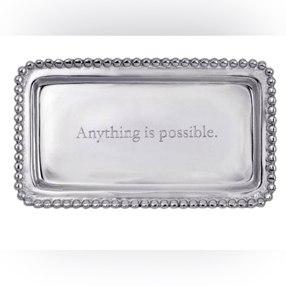 Mariposa “Anything Is Possible.” Beaded Statement Tray